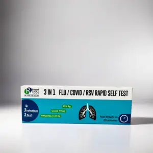 3-in-1 Flu, COVID-19 & RSV Rapid Self Test Kit